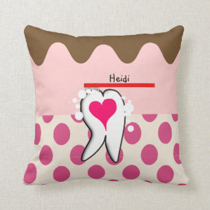 Coussin adorable Customizabl de dent d'hygiéniste