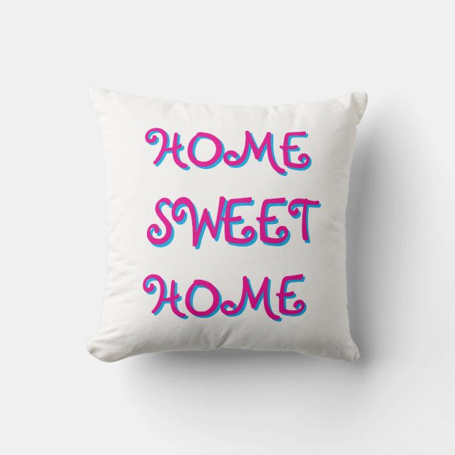 COUSSIN ADORABLE HOME SWEET HOME THROW PILLOW (Recto)
