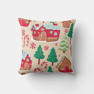 Coussin Adorable Noël Gingerpain Sucre de canne Motif