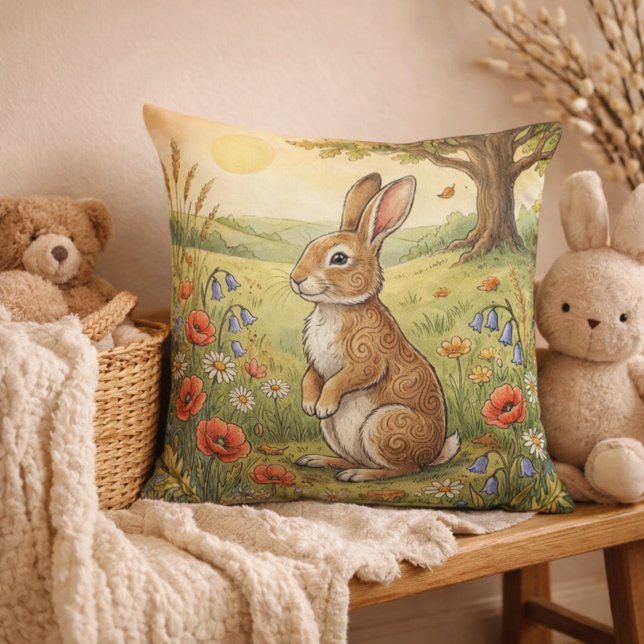 Coussin Adorable Rabbit Forest Animals  (Créateur téléchargé)