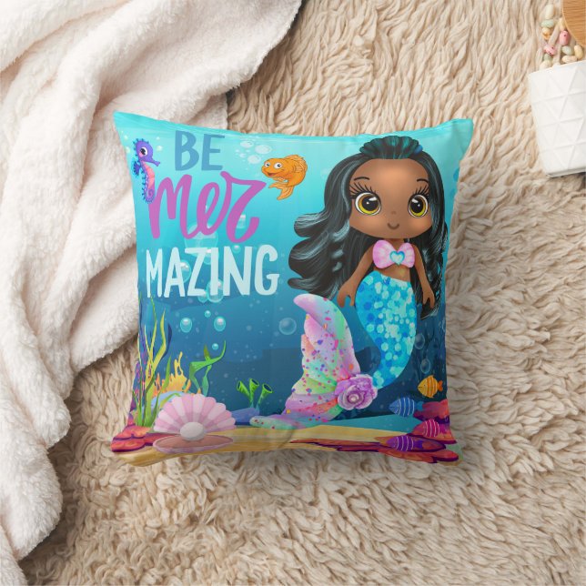 Coussin Adorable sous la mer Soyez plus fabuleux sirène (Couverture)