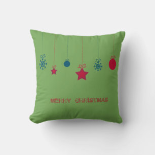 Coussin Adorables, boules de Noël, Joyeux Noël