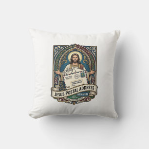 Coussin Adresse postale de Jésus Ciel Adresse postale de J