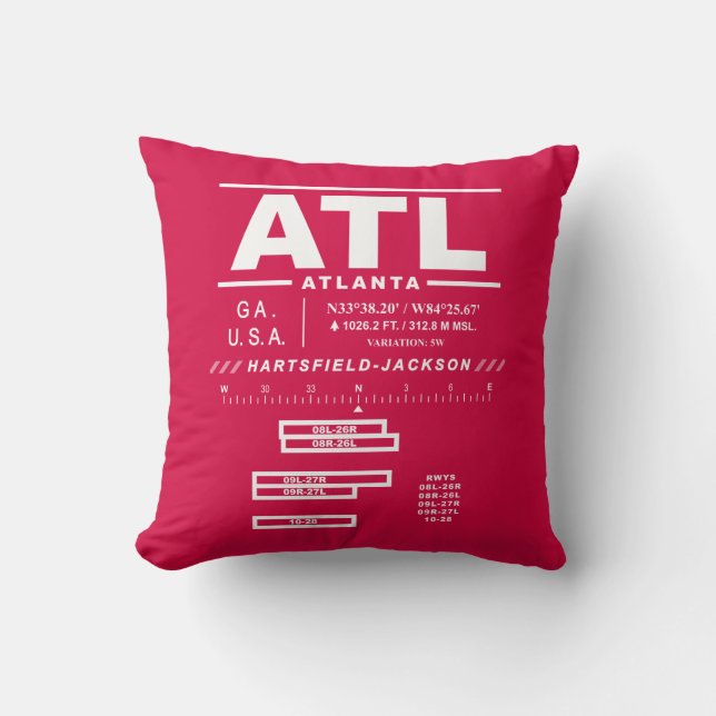 Coussin Aéroport international de Hartsfield-Jackson Atlan (Recto)