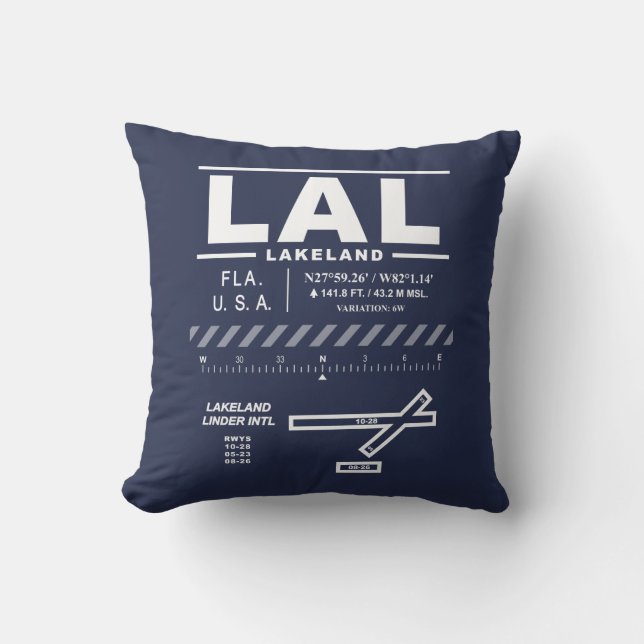 Coussin Aéroport international Lakeland Linder LAL (Recto)
