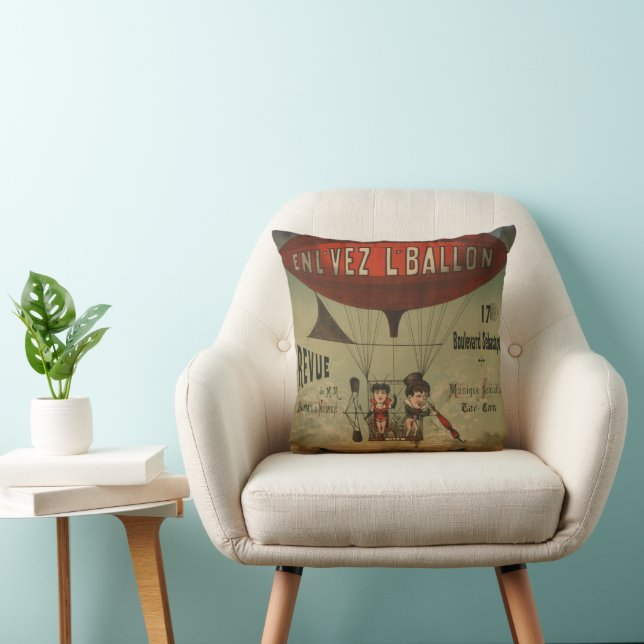 Coussin Affiche De Cirque Française De Deux Artistes En Aé (Chaise)