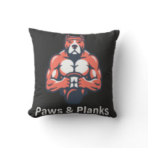Affiche de fitness pour chien musclé Paws & Planks