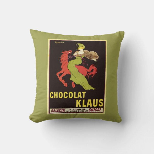Coussin Affiche de publicité de Chocolat Klaus (Recto)