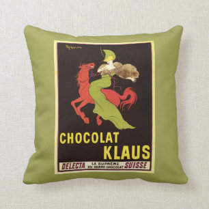 Coussin Affiche de publicité de Chocolat Klaus