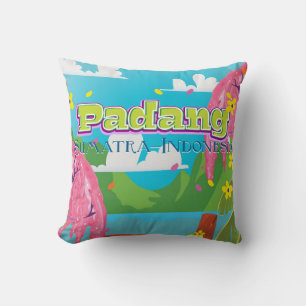 Coussin Affiche de voyage à Padang Indonésie