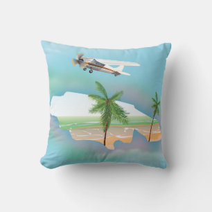 Coussin Affiche de voyage vintage de Jamaïque