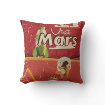 Affiche de voyage vintage sur Mars