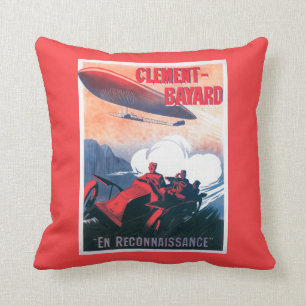 Coussin Affiche promotionnelle de dirigeable d'Adjudant