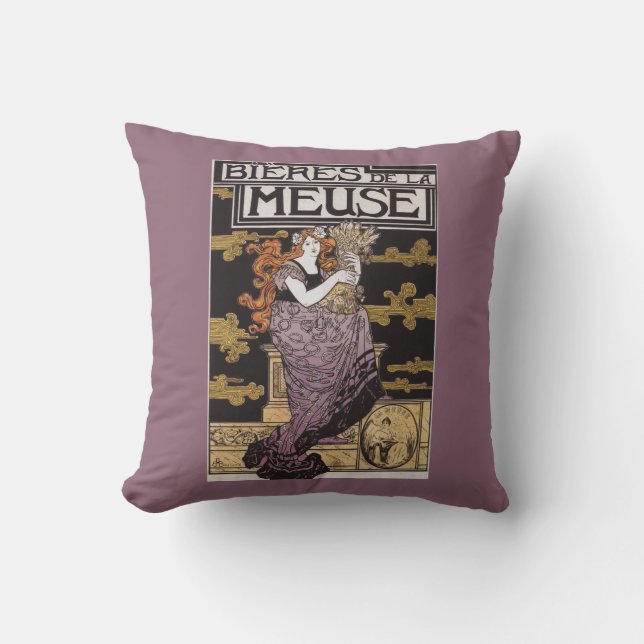Coussin Affiche promotionnelle de la Meuse de La de Bieres (Recto)