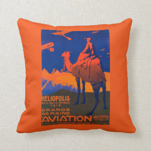 Coussin Affiche promotionnelle de ligne aérienne françai