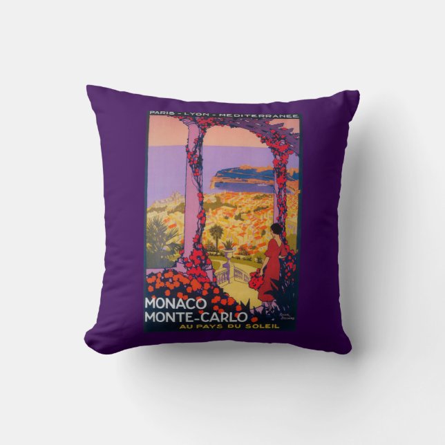 Coussin Affiche promotionnelle de voyage (Recto)
