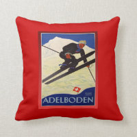 Affiche vintage de ski, Suisse, Adelboden