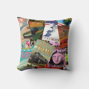 Coussin Affiches de voyage vintage