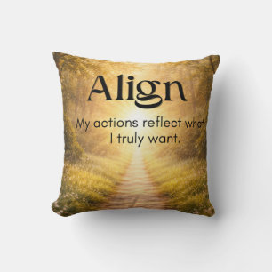 Coussin Affirmation de mentalité pour un espace de bien-êt