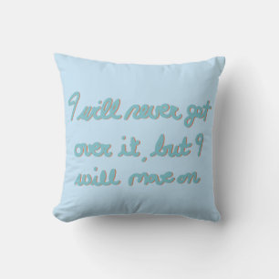 Coussin Affirmation Émotionnelle Lettre Main Encre Bleue