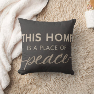 Coussin Affirmation Neutre   Maison Calme Moderne 