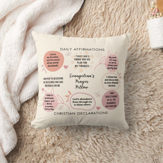Coussin Affirmations quotidiennes personnalisées Verset de (Couverture)