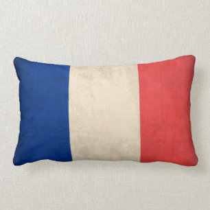 Coussin affligé par drapeau de la France -