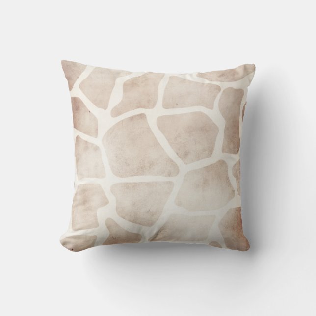 Coussin africain de motif de girafe grunge moderne (Recto)