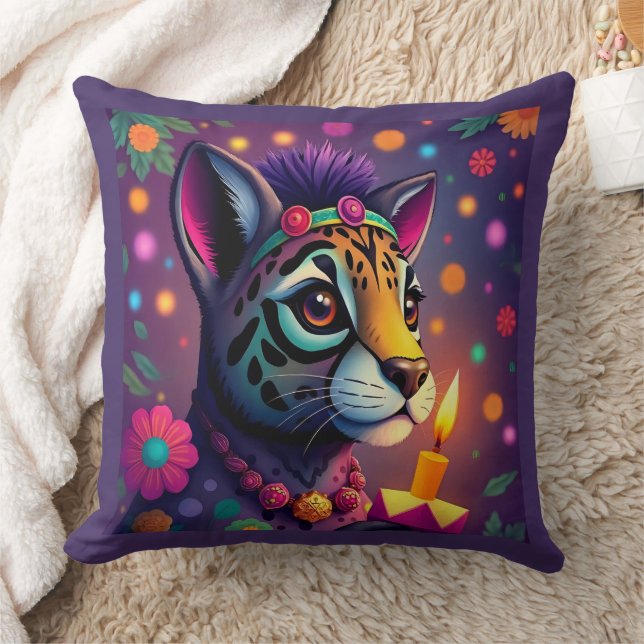 Coussin afro-kwanzaa Animaux sauvages déguisés (Couverture)