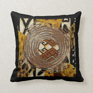 Coussin Afro-Tribal Mud Clod Print