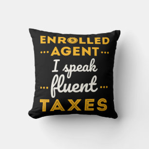 Coussin Agent inscrit Je Parle Impôts Fluents