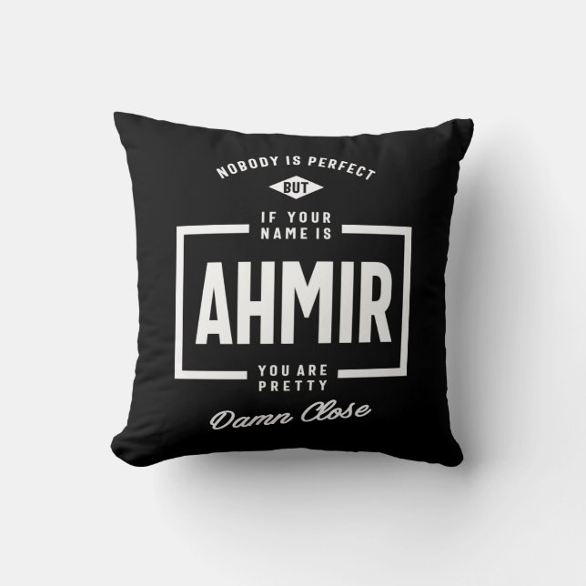 Coussin Ahmir Nom personnalisé Cadeau Anniversaire (Recto)