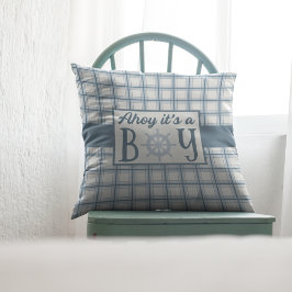 Coussin Ahoy C'est un garçon Nautique Nouveau bébé
