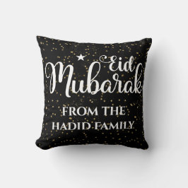 Coussin Aïd el-Moubarak moderne Aïd noir