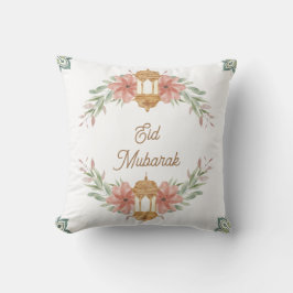 Coussin Aïd Moubarak |Lampe de gerbe à fleurs de Ramadan M