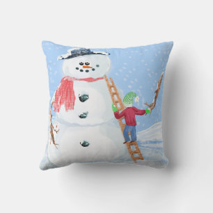 Coussin Aide Du Père Noël Pour Construire Un Snowman Silen