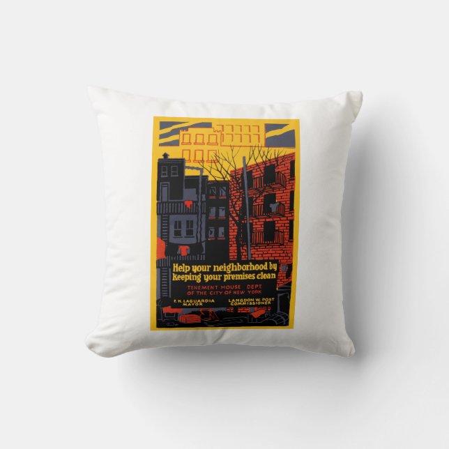 Coussin Aidez votre quartier (Recto)