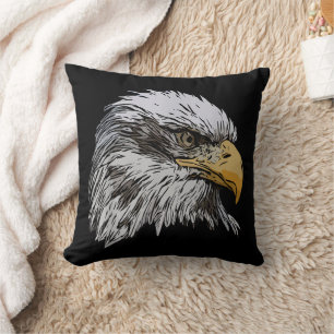 Coussin Aigle à tête blanche Graphique Animal symbole nati