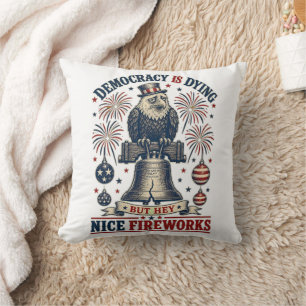 Coussin Aigle de la démocratie mourante Cloche de la liber