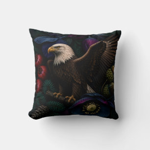 Coussin Aigle majestueux dans le jardin botanique de minui