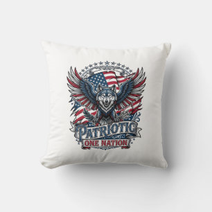 Coussin Aigle Patriotique Loup Hybride Animal Hybride Patr