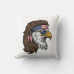 Coussin Aigle patriotique Mullet Gravure vintage vecteur D