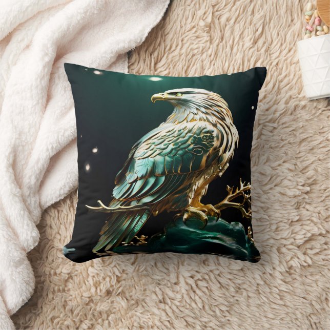 Coussin Aigle sur le rocher sous des étoiles étincelantes (Couverture)