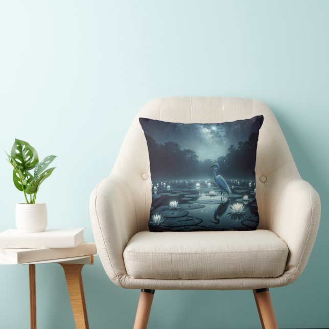 Coussin Aiguille blanche et nappes d'eau dans un étang (Chaise)
