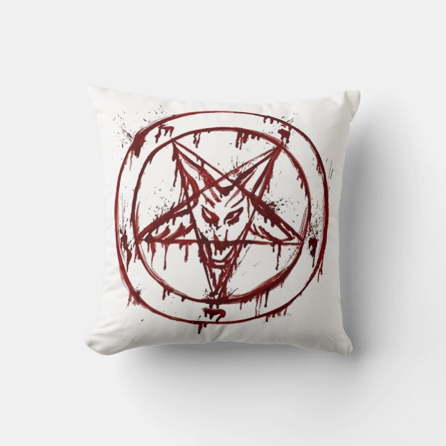 Coussin Aiguille de Baphomet à tête de chèvre (Recto)