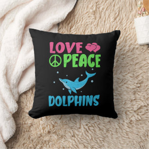 Coussin Aimer La Paix Dauphins Murs Animaux De Mer Dauphin