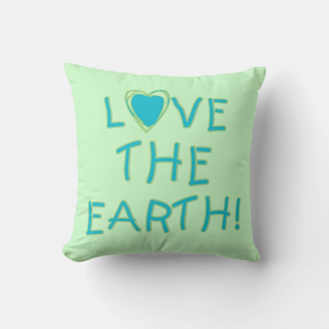 Coussin Aimer la Terre De l'environnement (Recto)
