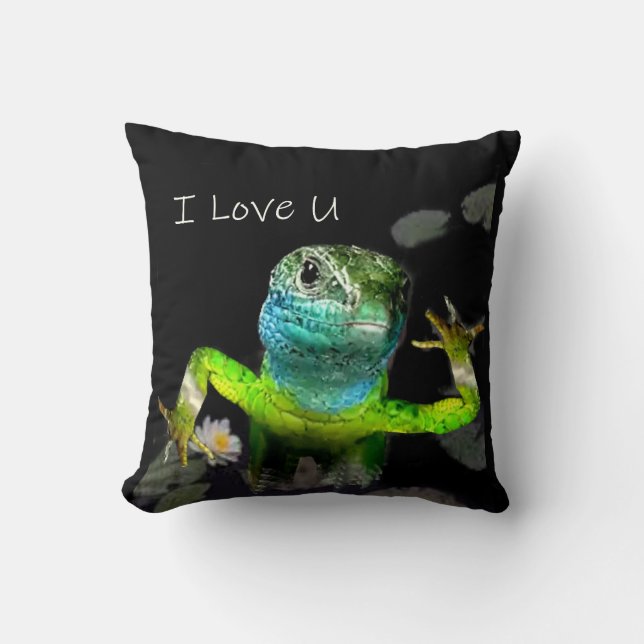 Coussin Aimer la vie - Jeter l'oreiller (Recto)