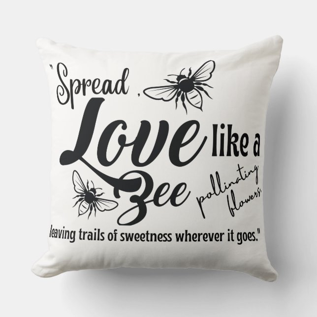 Coussin aimer l'abeille (Recto)