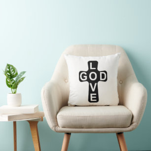 Coussin Aimez DIEU 16x16